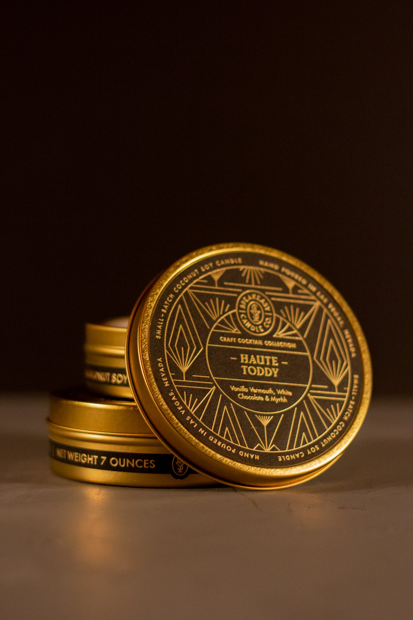 Luxury Cocktail Candle Gold Tins